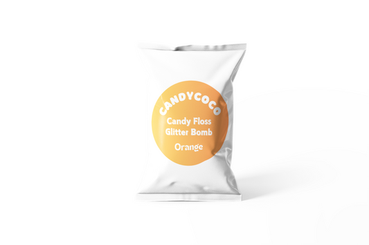 Orange Candy Floss Glitter Bombs Set Of 20